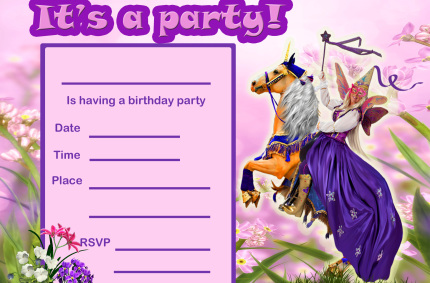 Pony Fairy 1 Birthday Invitation 1