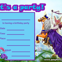 fairy Pony 1 Birthday Invitation 2