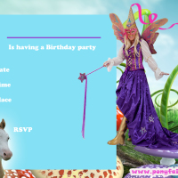 Pony Fairy 1 Birthday Invitation 8